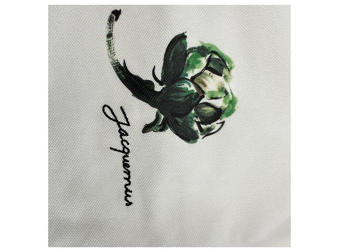 Polo estampado Jacquemus en algodón blanco Crudo - vista 9