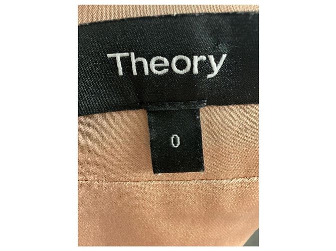 Vestido midi Theory con ribete de encaje en triacetato negro - vista 7