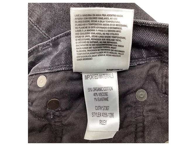 Jeans Agolde High-Rise Kick Flare Cropped in cotone nero - vista 6