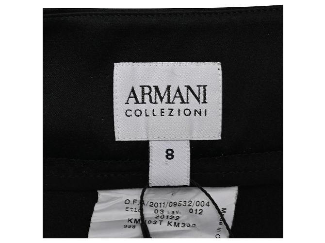 Giorgio Armani Falda midi línea A Armani en seda negra Negro - vista 4