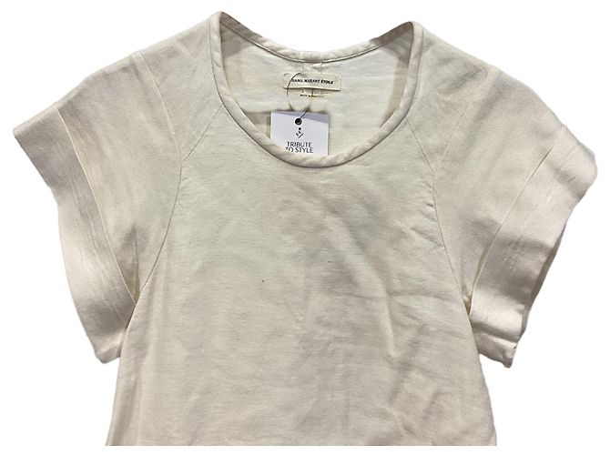 Isabel Marant Etoile Vestido mini Isabel Marant Étoile Gemma Modern Bourette en lino blanco Crudo - vista 11