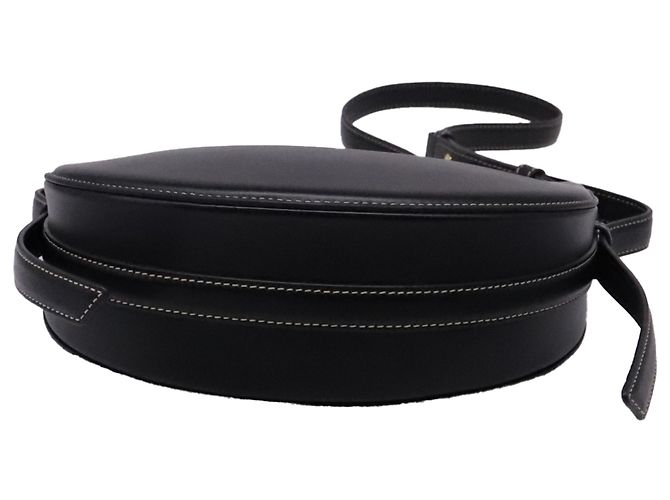 Polène Borsa a tracolla Polene Numéro Dix in pelle di vitello liscia nera Nero - vista 5