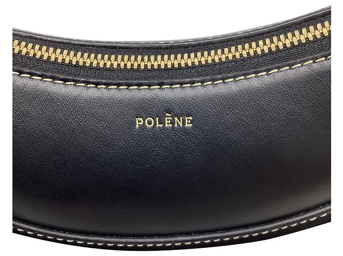 Polène Borsa a tracolla Polene Numéro Dix in pelle di vitello liscia nera Nero - vista 7