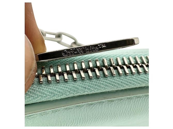 Off White Bolsa de ombro Off-White Burrow-20 em couro Mint Verde - vista 10