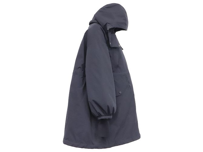 Cappotto Parka con Cappuccio e Zip Herno in Poliestere Blu Navy - vista 3