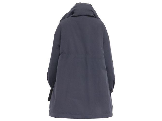 Cappotto Parka con Cappuccio e Zip Herno in Poliestere Blu Navy - vista 4