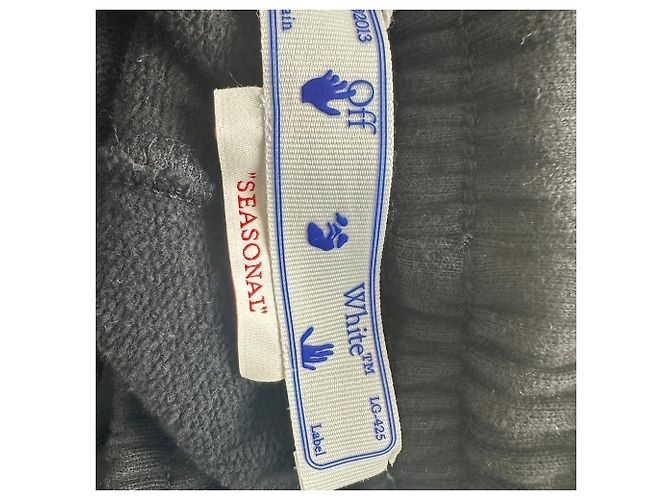 Off White Off-White Wave Out Diag kurze Sweatpants aus schwarzer Baumwolle - Ansicht 15