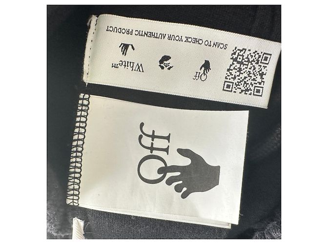 Off White Off-White Wave Out Diag kurze Sweatpants aus schwarzer Baumwolle - Ansicht 8