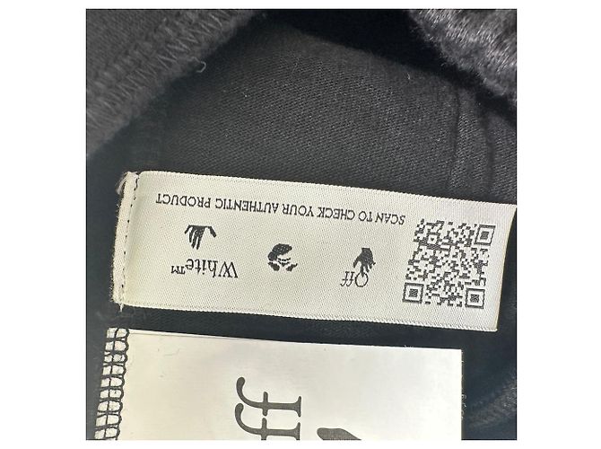 Off White Off-White Wave Out Diag kurze Sweatpants aus schwarzer Baumwolle - Ansicht 9