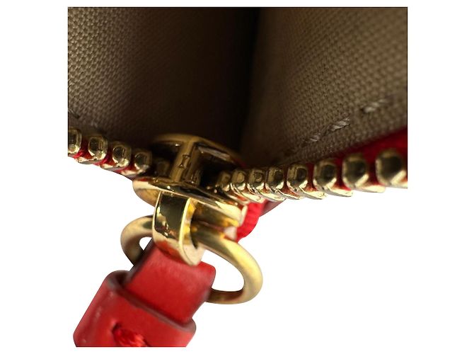 Portafoglio lungo con zip Chloé Tess in pelle rossa Rosso - vista 12