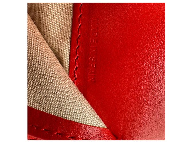 Portafoglio lungo con zip Chloé Tess in pelle rossa Rosso - vista 15