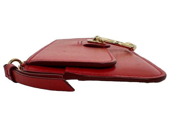 Portafoglio lungo con zip Chloé Tess in pelle rossa Rosso - vista 7