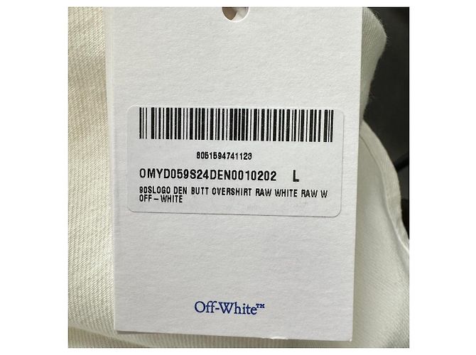 Off White Camisa de ganga convertível oversized Off-White 90s em algodão branco Cru - vista 15