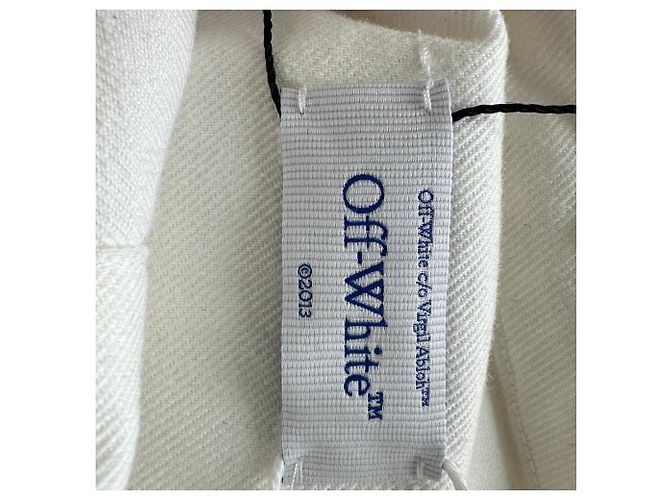 Off White Camisa de ganga convertível oversized Off-White 90s em algodão branco Cru - vista 16