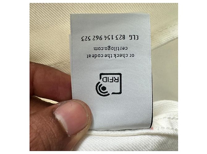 Off White Camisa de ganga convertível oversized Off-White 90s em algodão branco Cru - vista 5
