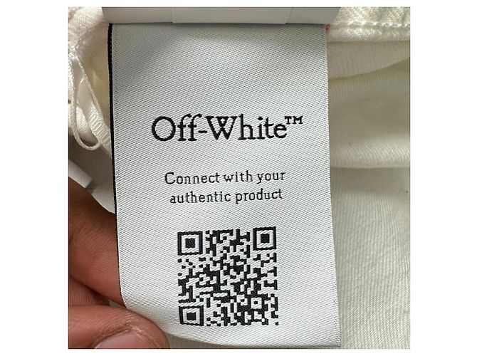 Off White Camisa de ganga convertível oversized Off-White 90s em algodão branco Cru - vista 6