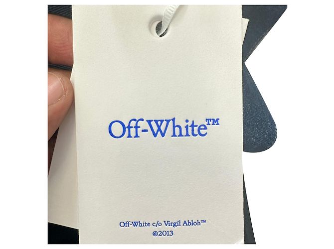 Off White Giacca in denim oversize Off-White con patch a freccia in cotone blu - vista 12