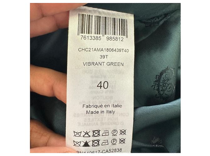 Chloé Plaid Double-Breasted Coat in Olive Wool Green Olive green - view 13