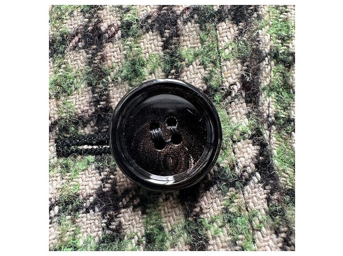Chloé Plaid Double-Breasted Coat in Olive Wool Green Olive green - view 14