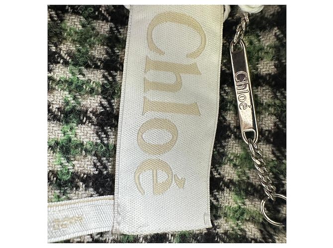 Chloé Plaid Double-Breasted Coat in Olive Wool Green Olive green - view 4