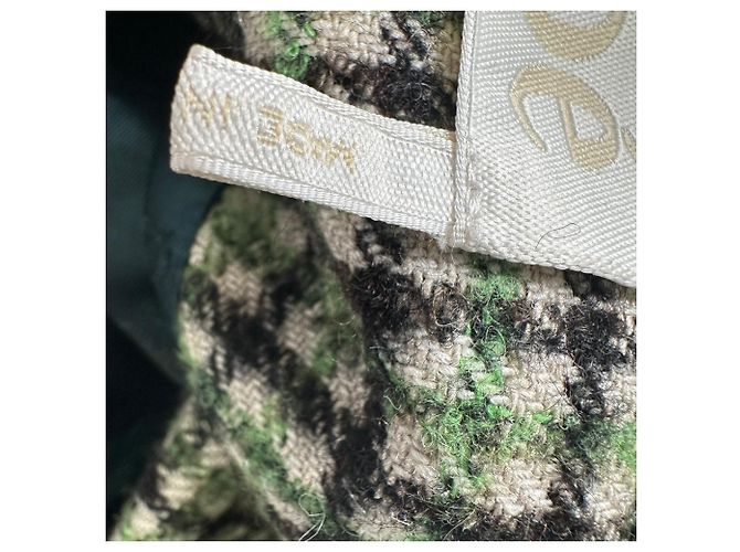 Chloé Plaid Double-Breasted Coat in Olive Wool Green Olive green - view 5
