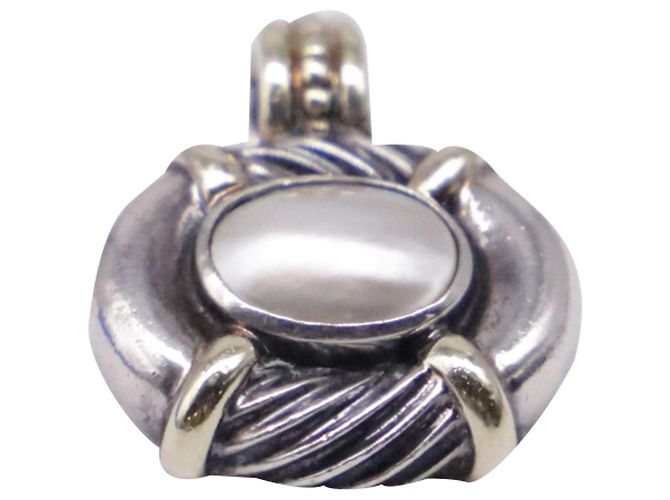 Pendente in perla bicolore David Yurman in argento sterling e oro giallo 14k Metallico - vista 3