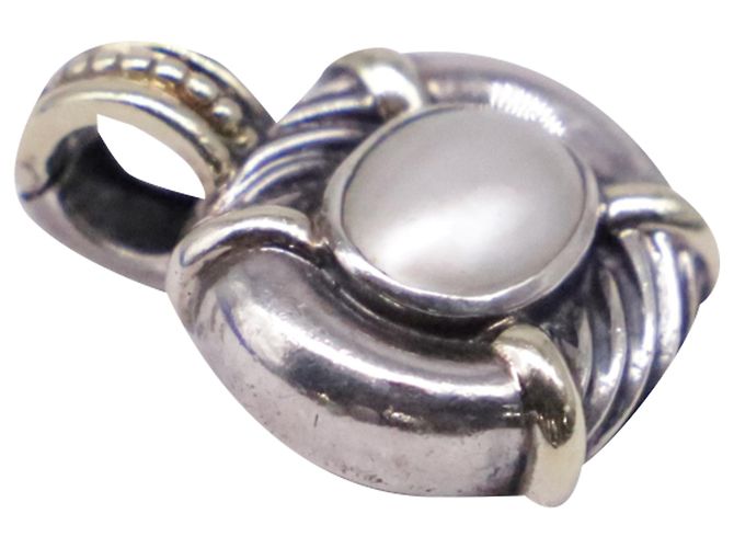 Pendente in perla bicolore David Yurman in argento sterling e oro giallo 14k Metallico - vista 4