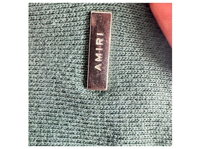 Amiri Hoodie mit Logo-Applikation aus grüner Baumwolle - Ansicht 6