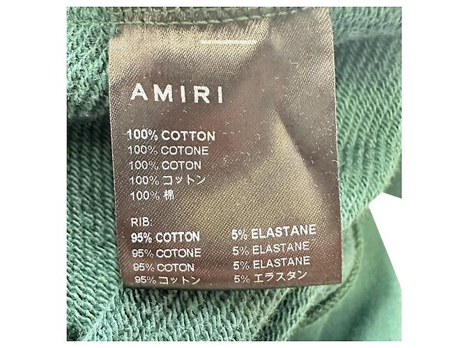 Amiri Hoodie mit Logo-Applikation aus grüner Baumwolle - Ansicht 8
