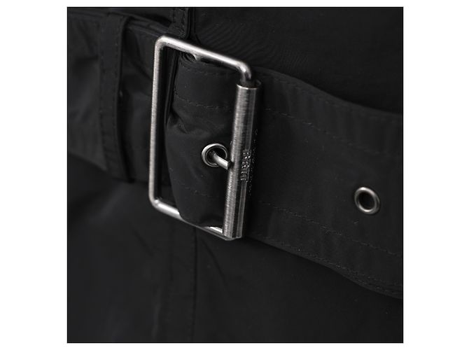 Burberry Brit Double Breasted Trenchcoat aus schwarzem Polyester - Ansicht 13