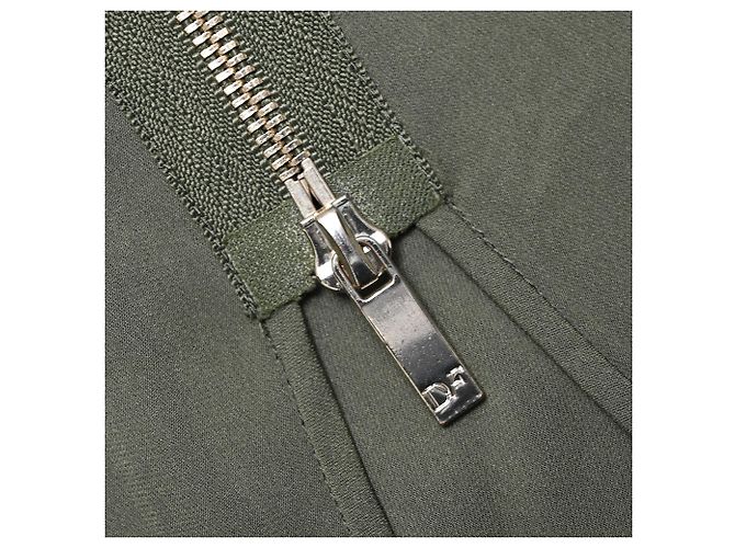 Abito Adara Utility Diane von Furstenberg in seta verde oliva - vista 10