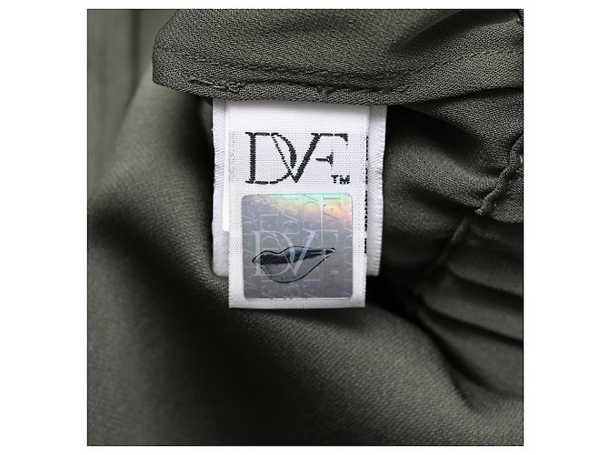 Abito Adara Utility Diane von Furstenberg in seta verde oliva - vista 6