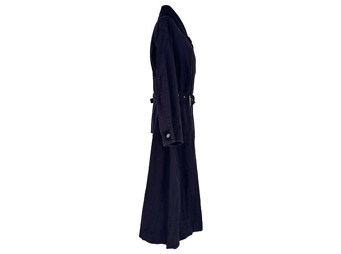 Gabardina con cinturón Peter Isabel Marant Etoile en algodón azul marino - vista 2