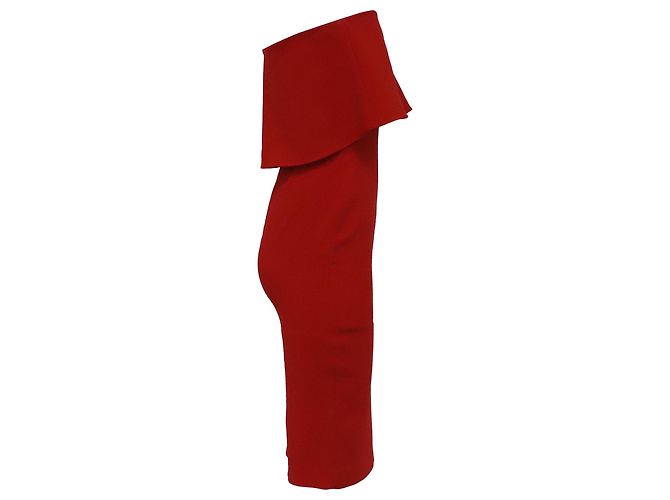 Autre Marque Likely Driggs trägerloses Midi-Kleid aus rotem Polyester - Ansicht 3