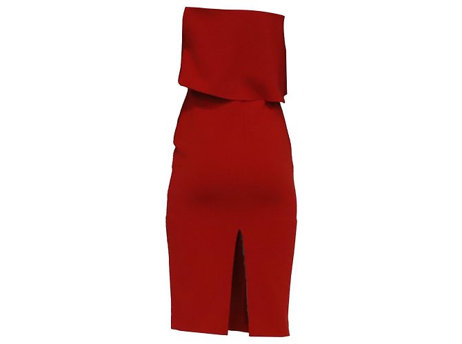 Autre Marque Likely Driggs trägerloses Midi-Kleid aus rotem Polyester - Ansicht 4
