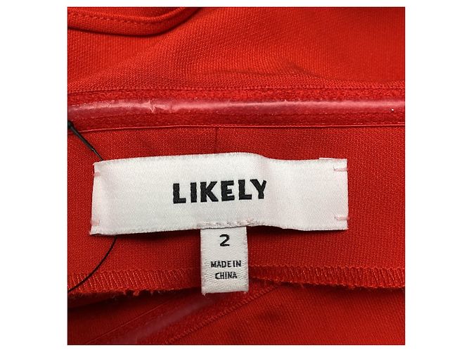 Autre Marque Likely Driggs trägerloses Midi-Kleid aus rotem Polyester - Ansicht 7
