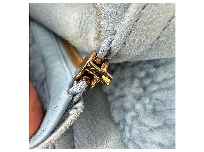 Chaqueta corta Jacquemus La Veste Paioù en piel de cordero azul - vista 10