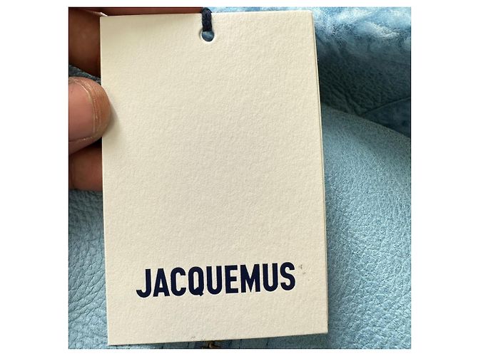Chaqueta corta Jacquemus La Veste Paioù en piel de cordero azul - vista 13