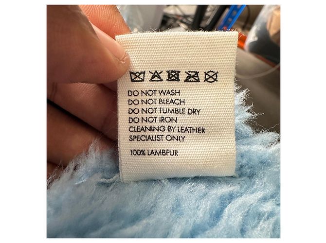 Chaqueta corta Jacquemus La Veste Paioù en piel de cordero azul - vista 4