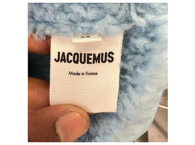 Chaqueta corta Jacquemus La Veste Paioù en piel de cordero azul - vista 5