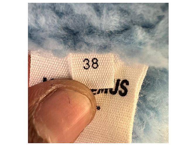 Chaqueta corta Jacquemus La Veste Paioù en piel de cordero azul - vista 6