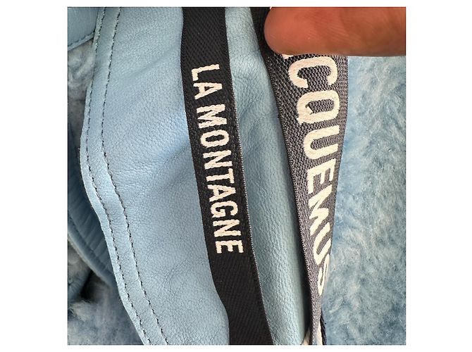 Chaqueta corta Jacquemus La Veste Paioù en piel de cordero azul - vista 7