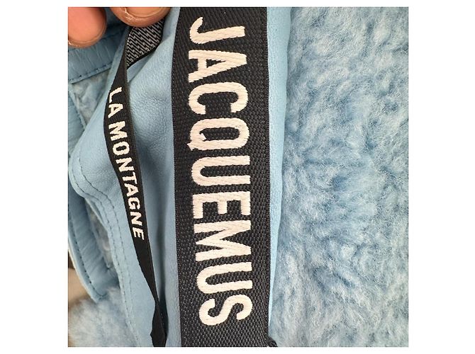 Chaqueta corta Jacquemus La Veste Paioù en piel de cordero azul - vista 8