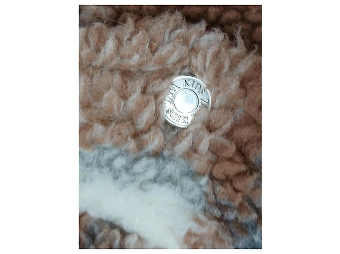 Zara Kinder Karo-Fleecejacke Braun Weiß Mehrfarben Grau - Ansicht 5