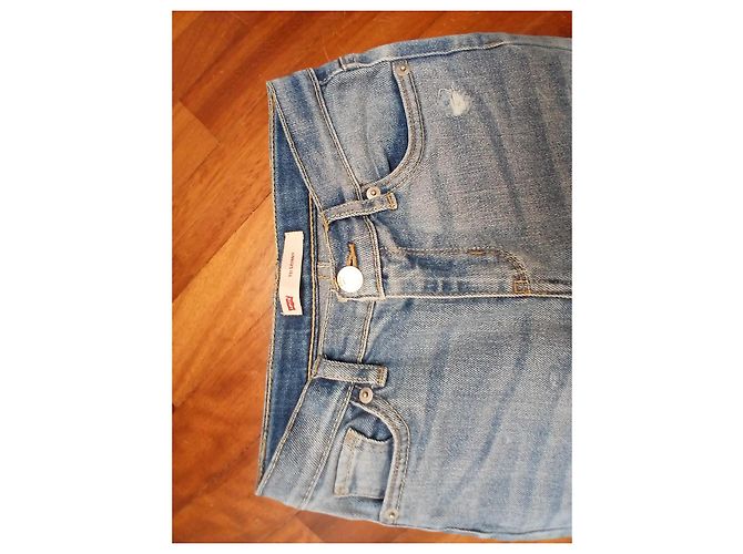 Levi's 711 Vaqueros Skinny Azul Claro - vista 2