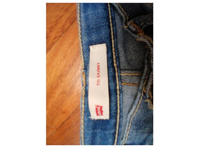 Levi's 711 Vaqueros Skinny Azul Claro - vista 3