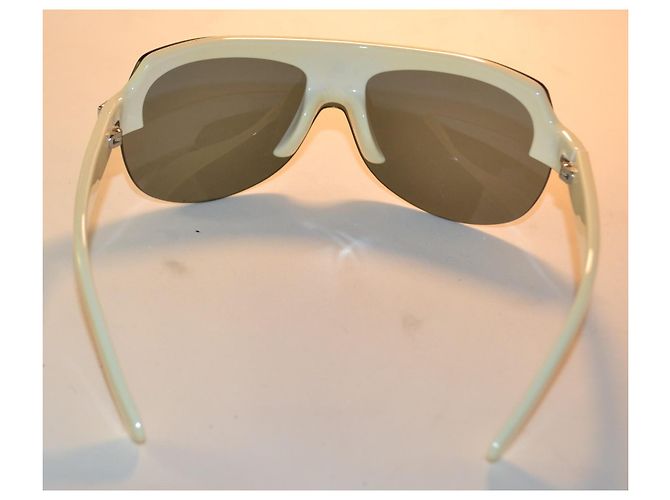 Óculos de sol Versace 4045-V Máscara Magnética - Acetato Branco e Preto - vista 6