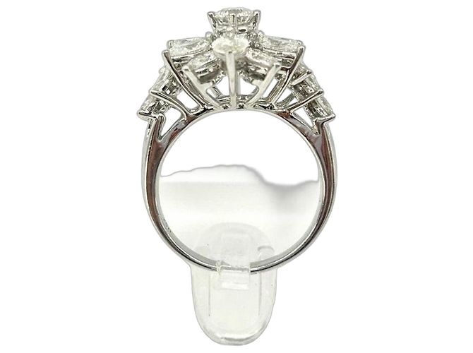 Autre Marque Anello La Regina in Oro Bianco 18k con 21 Diamanti Naturali - vista 2
