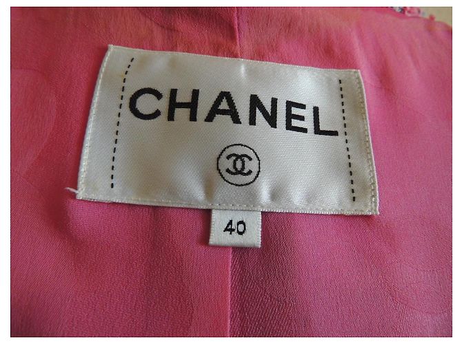 Chanel Chaqueta de Tweed Cruzada Desfile Primavera-Verano 2019 Fuchsia Rosa - vista 10