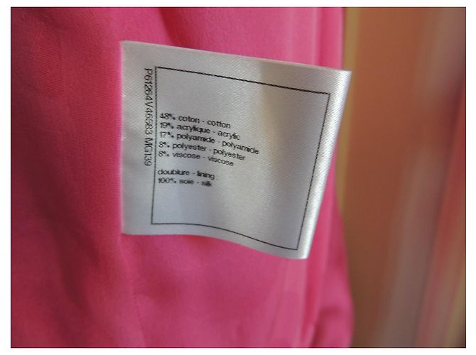 Chanel Chaqueta de Tweed Cruzada Desfile Primavera-Verano 2019 Fuchsia Rosa - vista 12